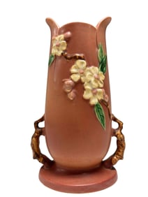 Roseville Pottery Apple Blossom Vase