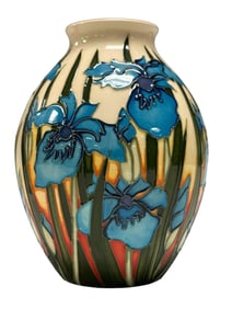 Moorcroft Pottery Lily Limited Squatted Vase Signed