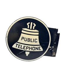Double Sided BELL Public Telephone Sign