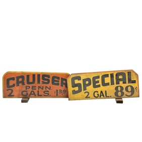 Pennsylvania Cruiser and Gas Advertisement Signs (2)
