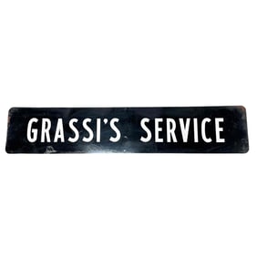 GRASSI'S SERVICE Station Metal Sign Cleveland, Ohio