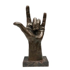 Bronze "Love You" Gesture Hand by Litton