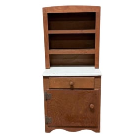 Folk Art Style Craftsman Miniature Childs Stepback Cupboard