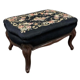 Victorian Needle Point Foot Stool / Ottoman