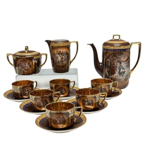 Bohemia Carlsbad Porcelain Napoleon Tea Set