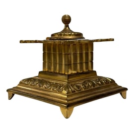 TIFFANY & Co. Gilded Bronze Inkwell