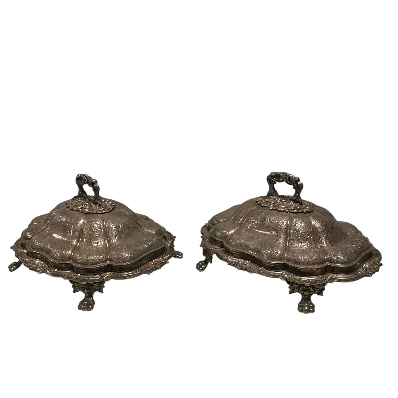Pair of Baker-Ellis Ca. 1916 Elegant Covered Serving Dishes (1 of 20)