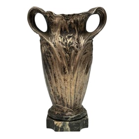 Eugene Lelievre Art Nouveau Draped Double Handle Vase
