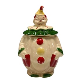 Vintage Clown Cookie Jar, 1940's-1950's Pan American Art