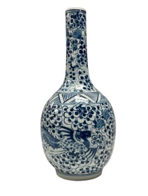 Blue and White Porcelain Bulbous Vase