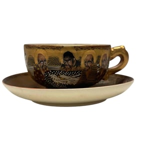 Japanese Satsuma Cup and Saucer
