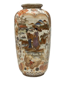 Large Imperial SATSUMA Japanese Meiji Era Vase
