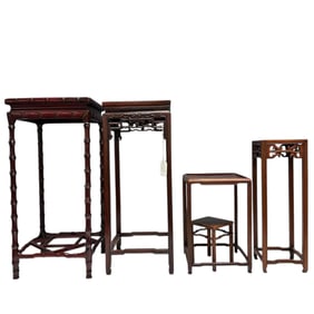 20th Century Chinese Hardwood Stands (5)