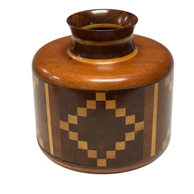 Contemporary Segmented Turned Wood Vessel