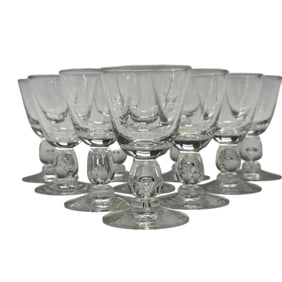 STEUBEN Colorless Cordial Glasses (10)