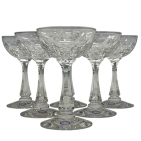 HAWKES Crystal "RAMSEY" Champagne/Sherbet Glasses (7)
