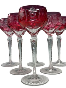 NACHTMANN Grape Wine Hock Ruby Cut to Clear (6)