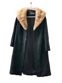 Full Length Black Persian Curly Lamb Coat
