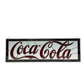 Coca - Cola Leaded and Stained Glass Panel