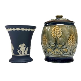 England Wedgwood and Royal Doulton Pottery Jar