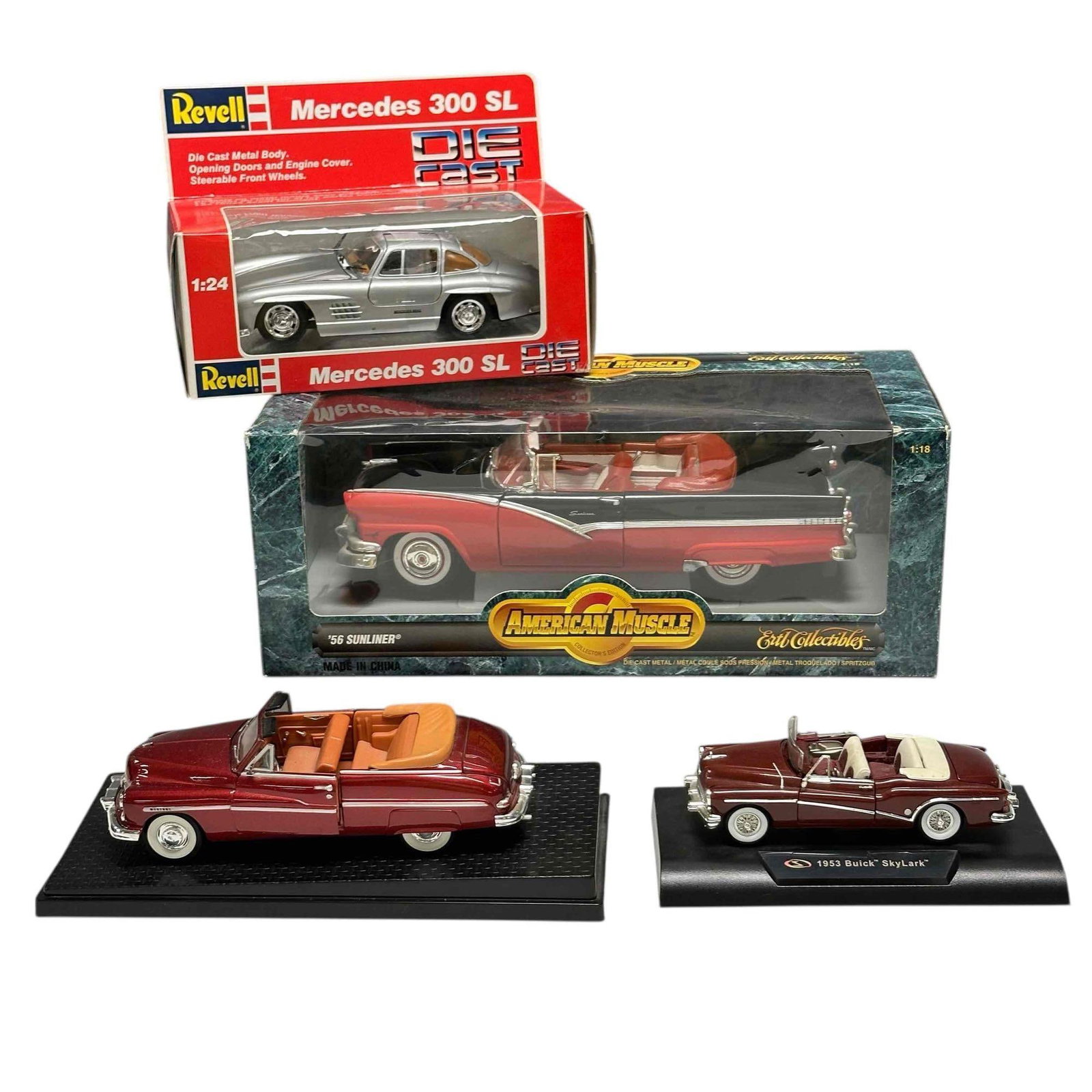 Die Cast and Model Car Group Lot - REVELL AMERICAN MUSCLE: Group of four die cast cars. See photos