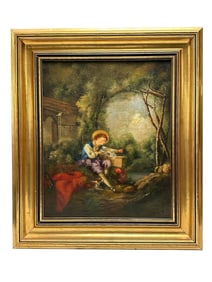 Early 20th C. French School Oil on Artisan Panel