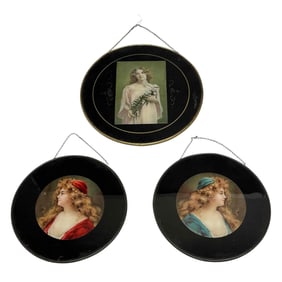 (3) of 19th C. Victorian Flue Covers with