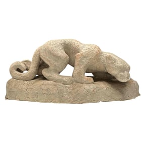 Modernist Panther Sculpture Statue