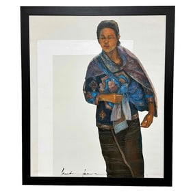 Signed Realism Acrylic Painting on Canvas