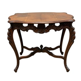 1930 French Art Deco Style Carved Lamp / Parlor Table
