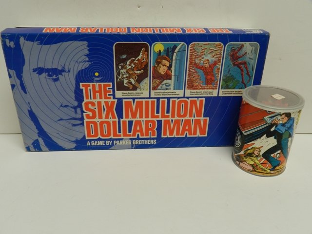 Six Million Dollar Man Lot: Board Game and Picture Puzzle. Circa 1975.