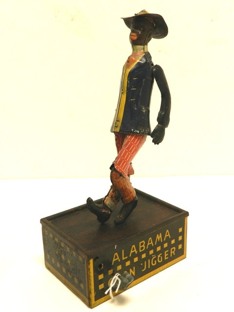 Lehmann Coon Jigger Tin Wind Up Toy: In fair condition as shown.