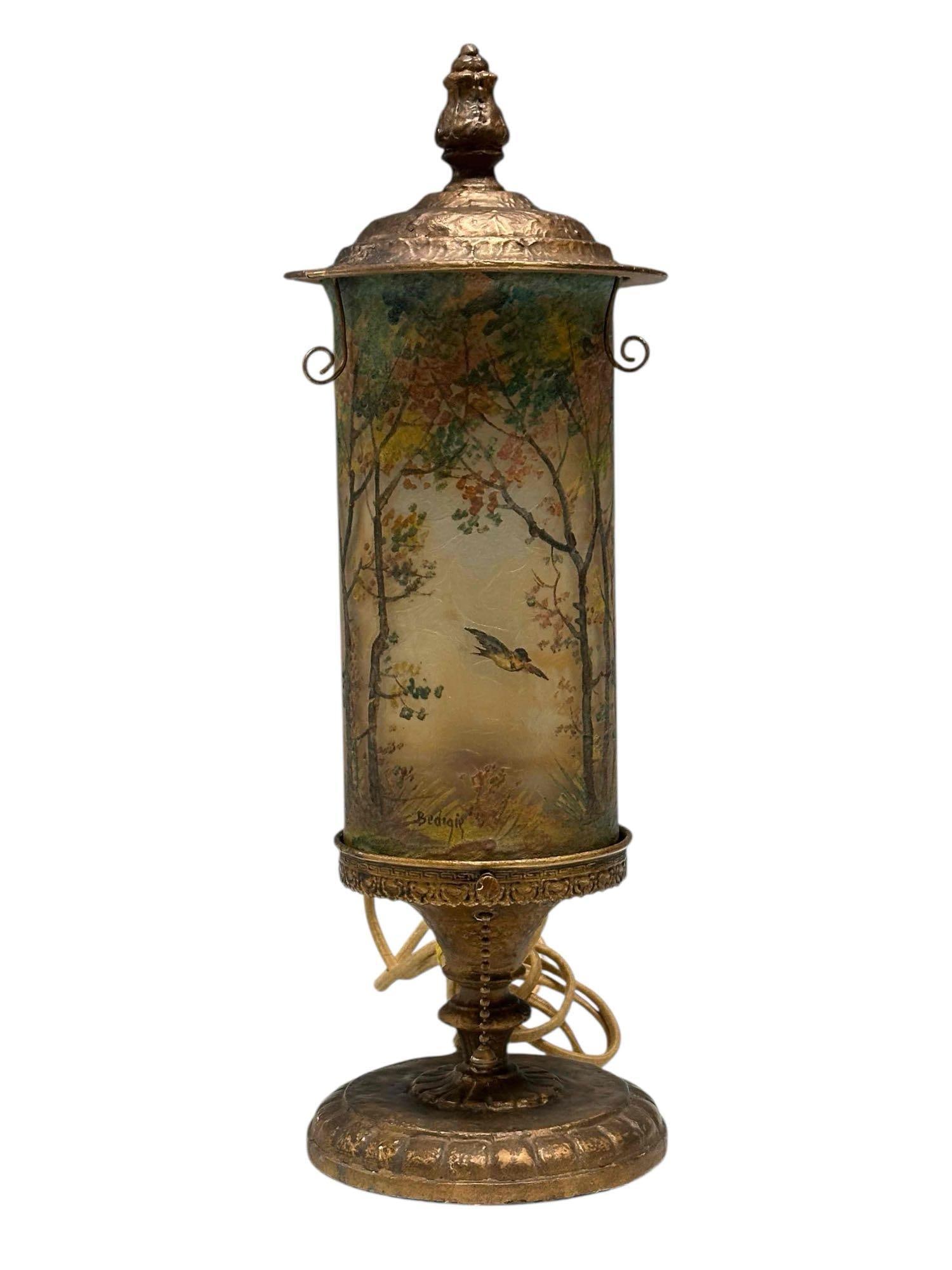 Handel Obverse Teroma Table Top Torchiere Lamp (1 of 20)