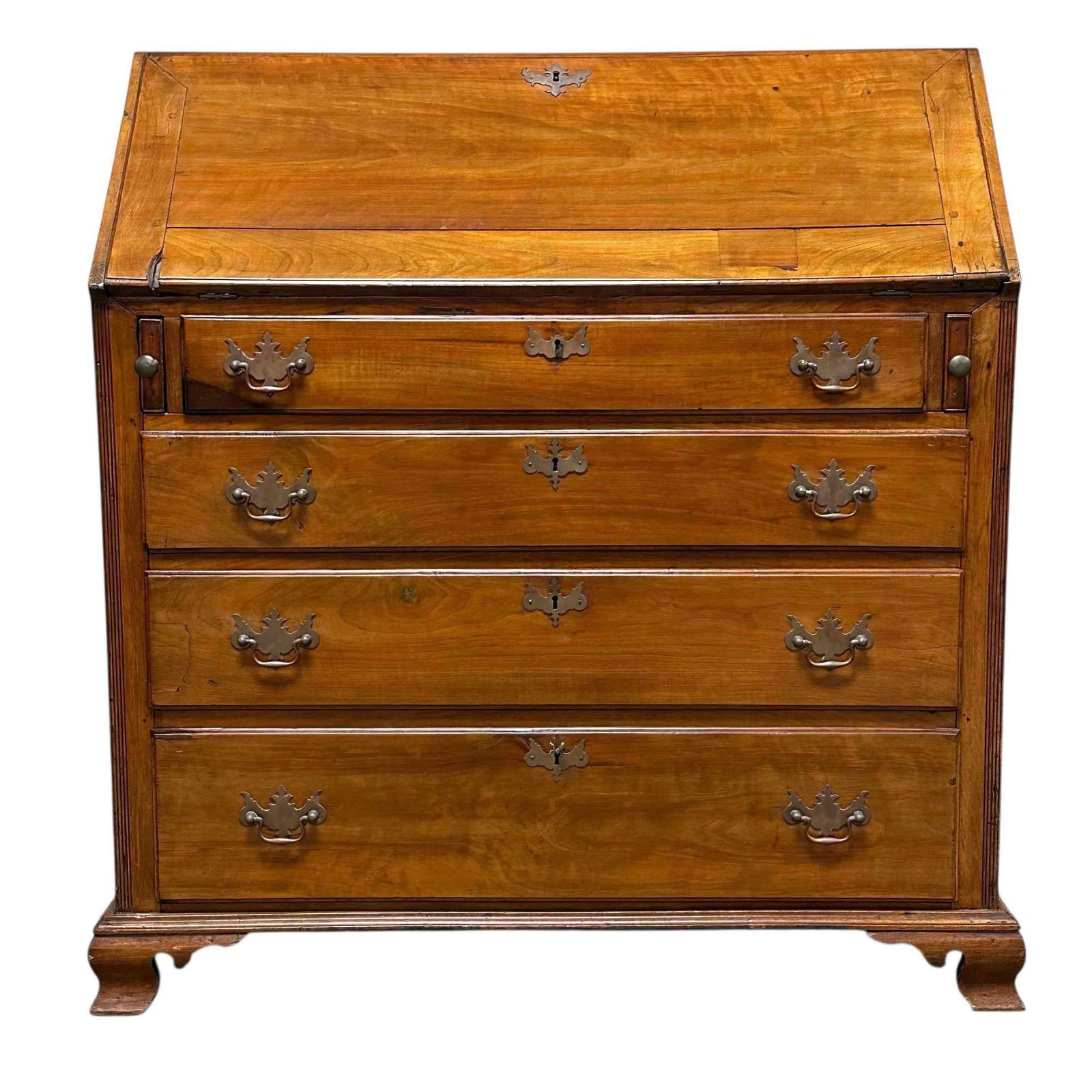 Early American George III Cherry Slant Front Desk (1 of 20)