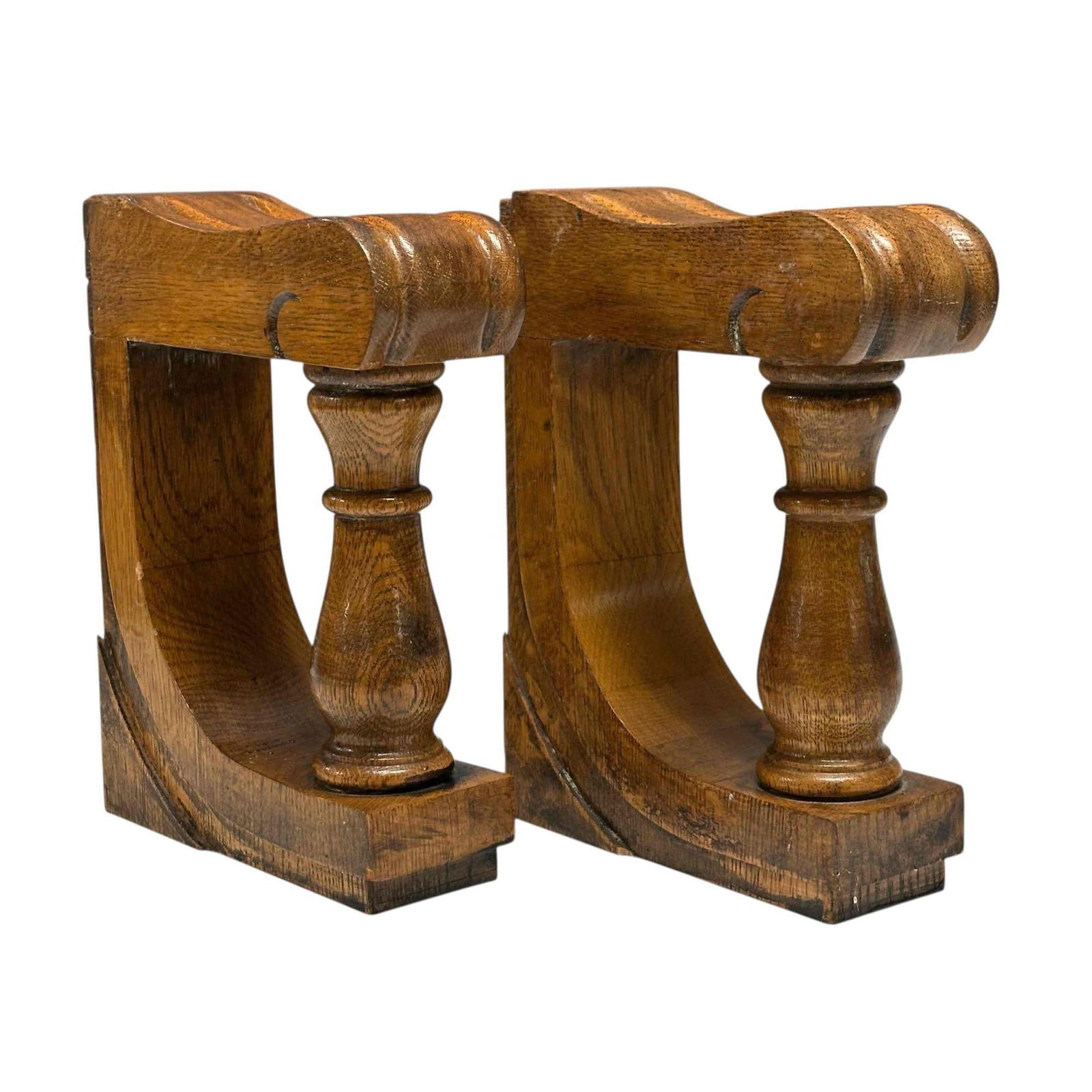 Pair of American Oak Architectural Corbel Style Bookends (1 of 15)