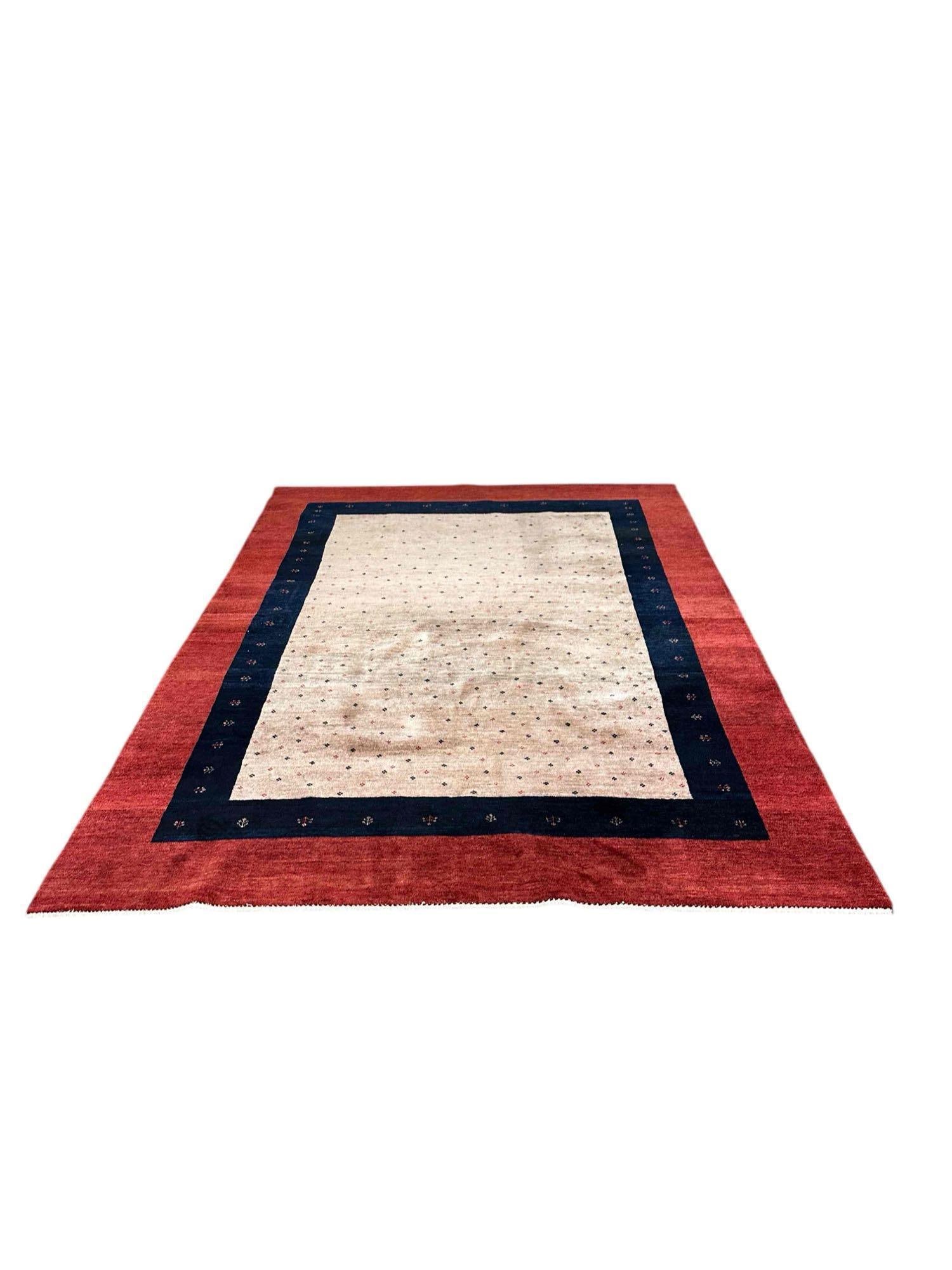 Hand knotted Art Deco Indo Gabbeh Carpet - 9.5ft x 6.8ft (1 of 19)