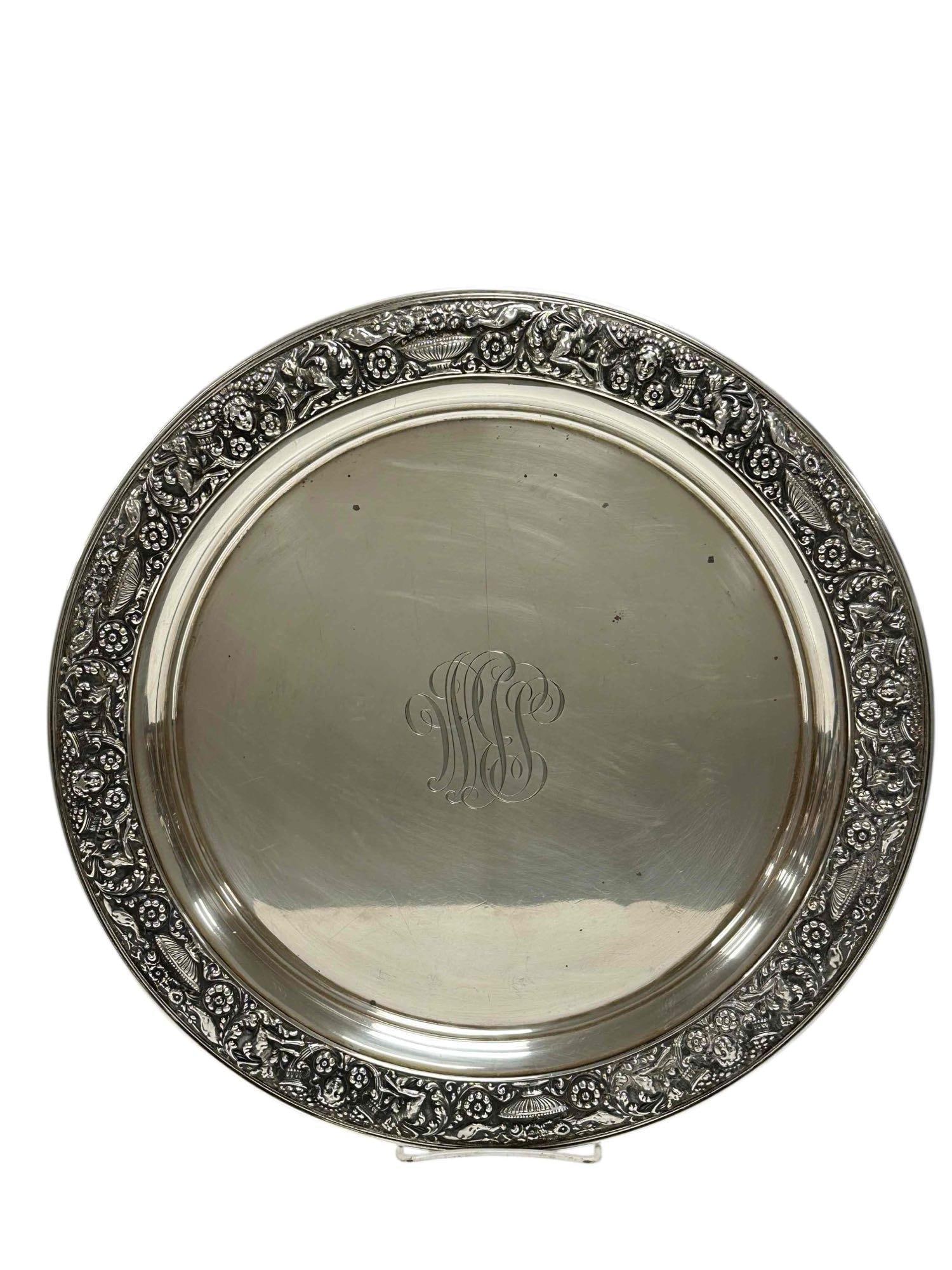 TIFFANY & Co. Sterling Silver Renaissance Motif 13" Tray (1 of 20)