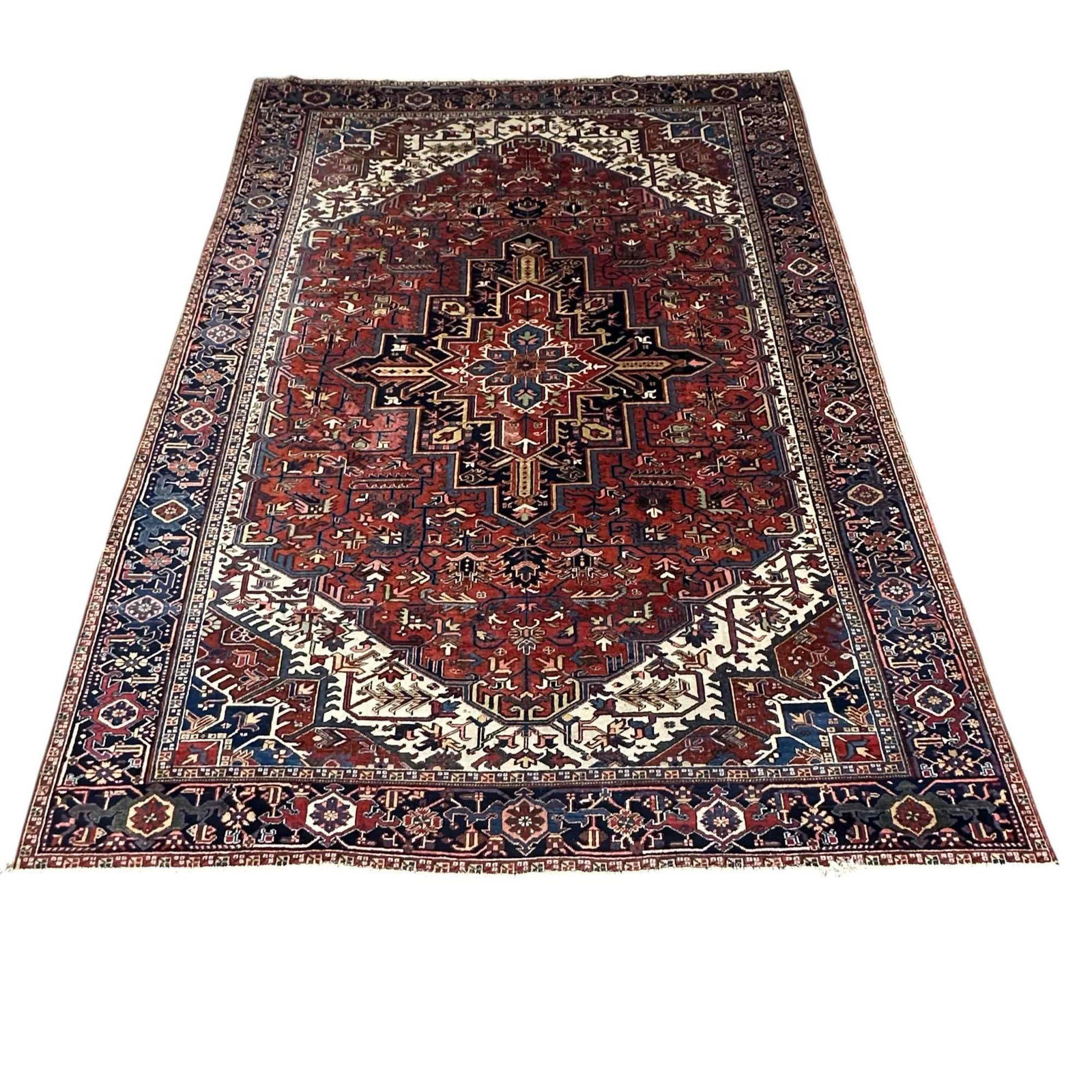 Antique Persian HERIZ Geometric Central Medallion (1 of 20)