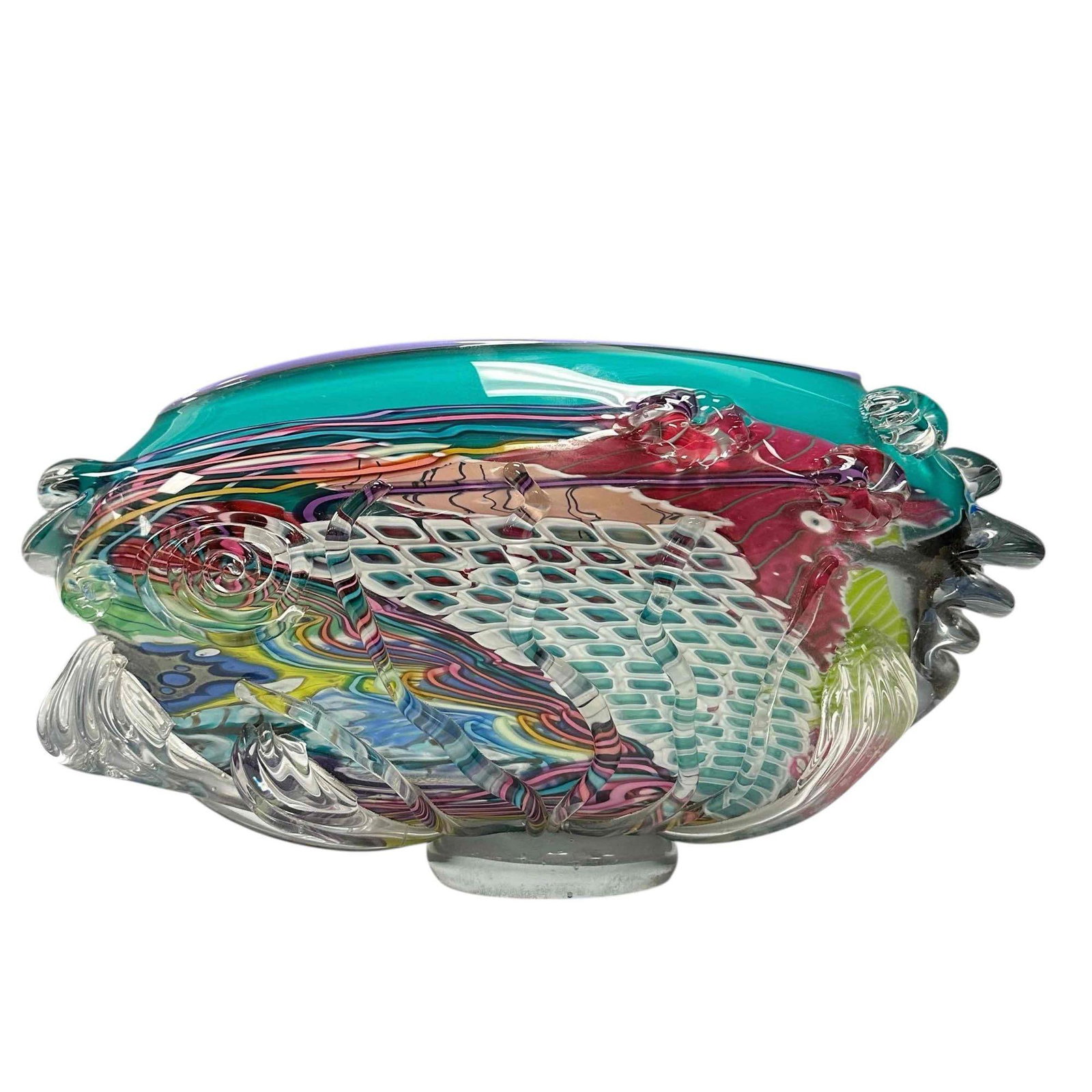 Peter Ridabock Studio "Oceanic Wave" Art Glass Vessel 18" (1 of 20)