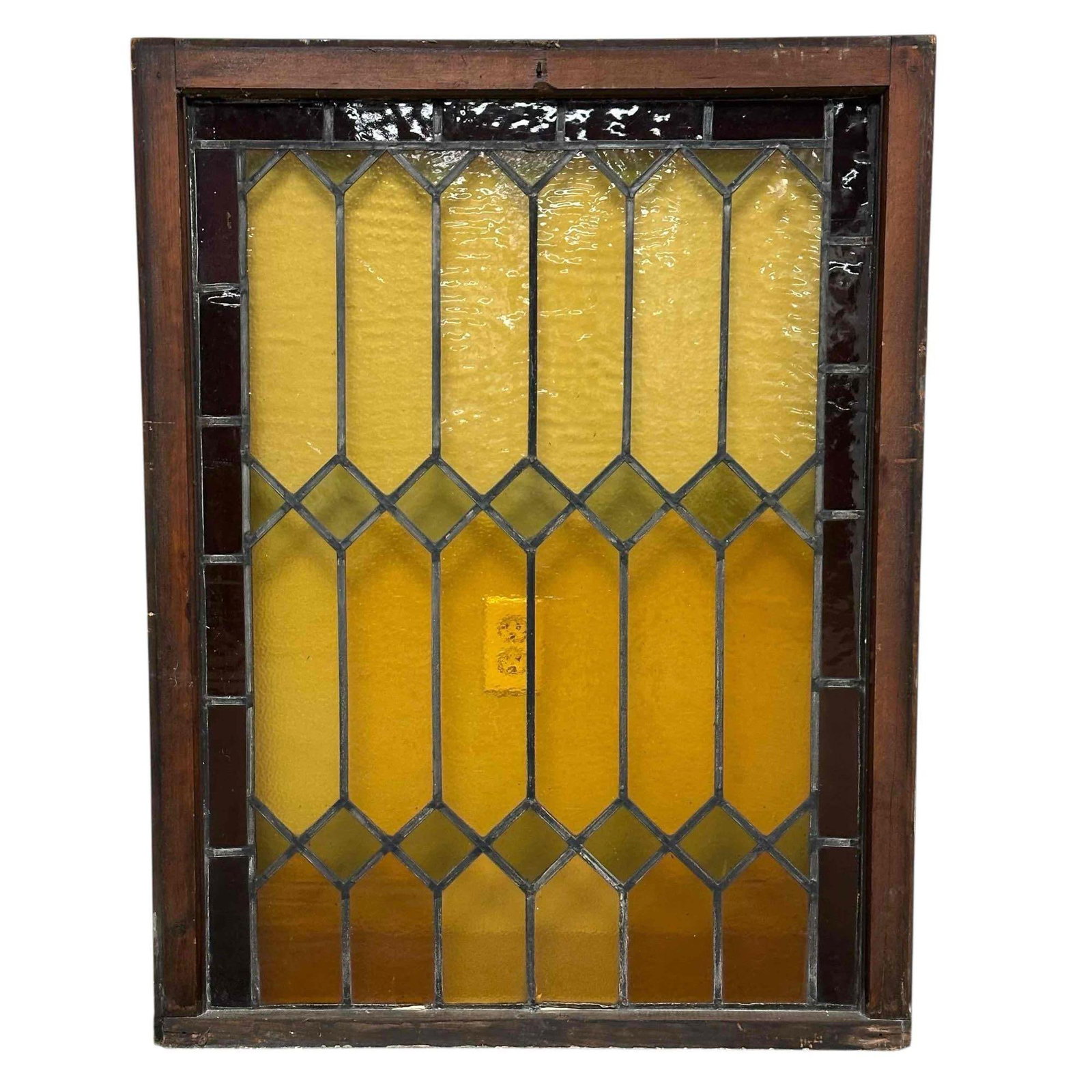 Early 20th C. American Stained and Leaded Glass Window Panel (1 of 16)