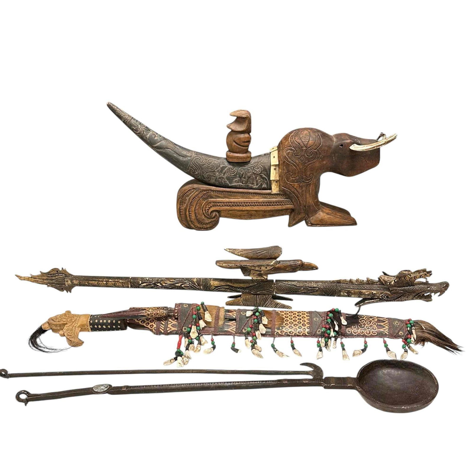 Ethic Tribal Relics Weapons and Tools Grouping (4pc) (1 of 20)