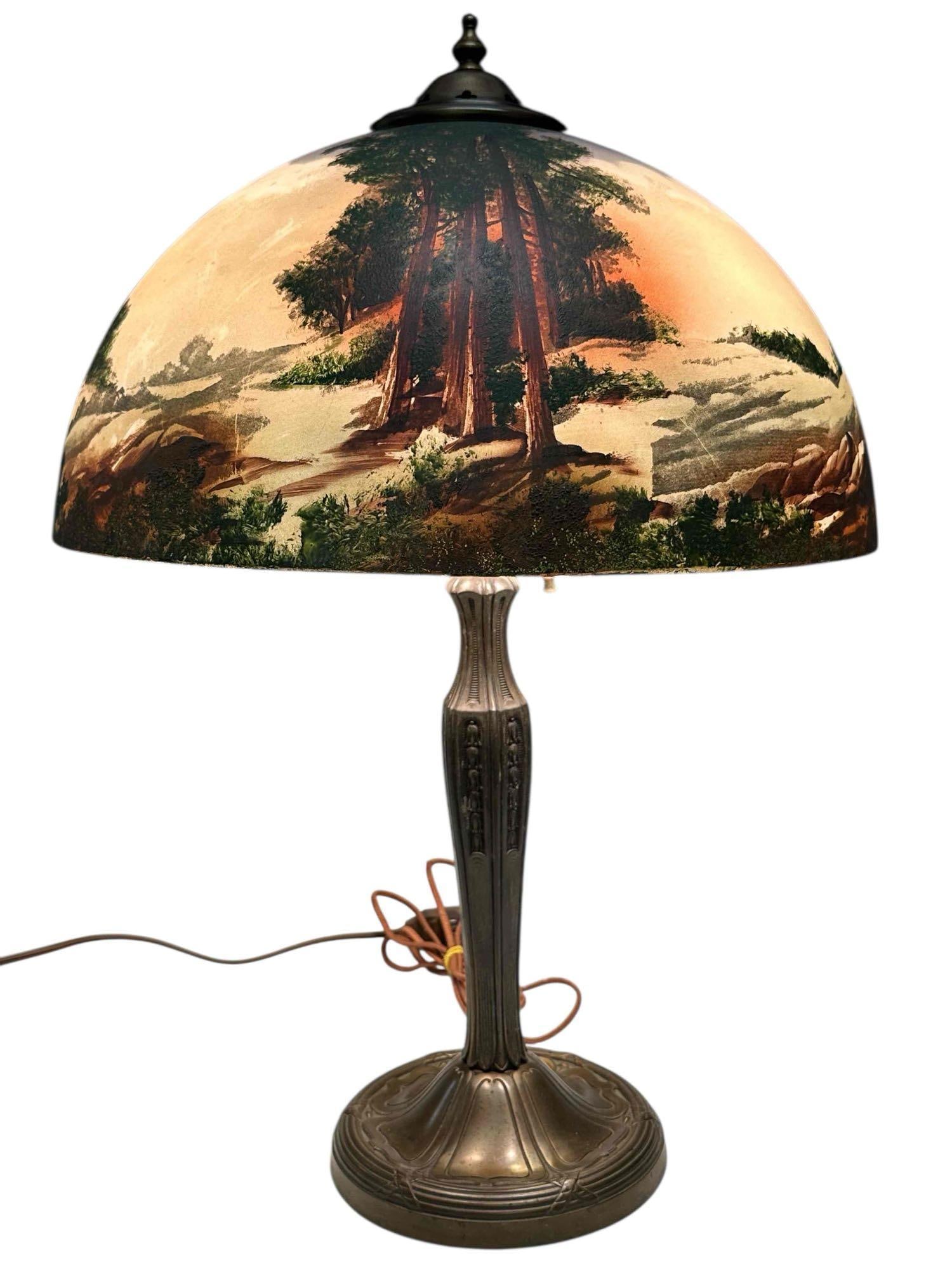 Obverse Hand Painted Scenic Landscape Table Lamp (1 of 20)