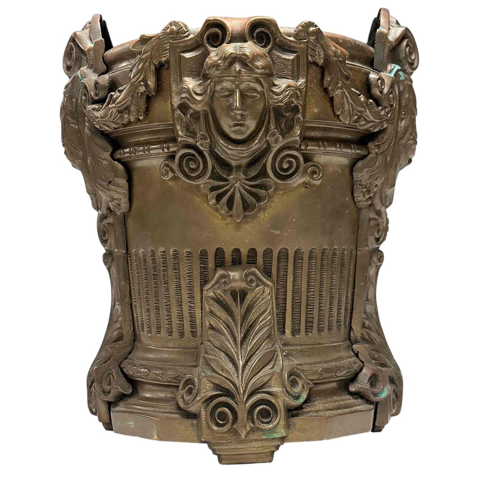 Renaissance Motif Solid Bronze Cache Pot / Planter (1 of 17)