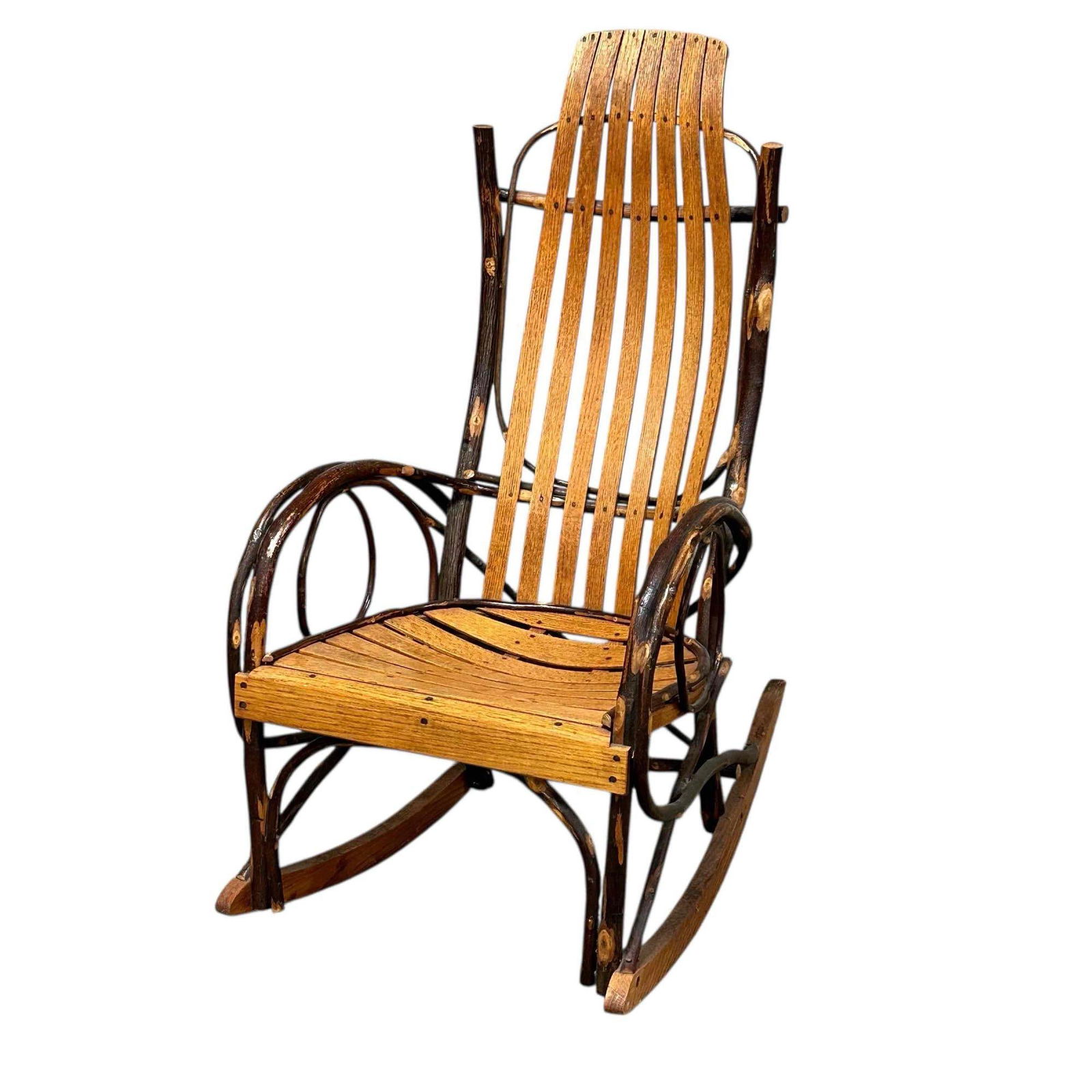 Handmade Bentwood Hickory and Branch Rocking Chair (1 of 17)