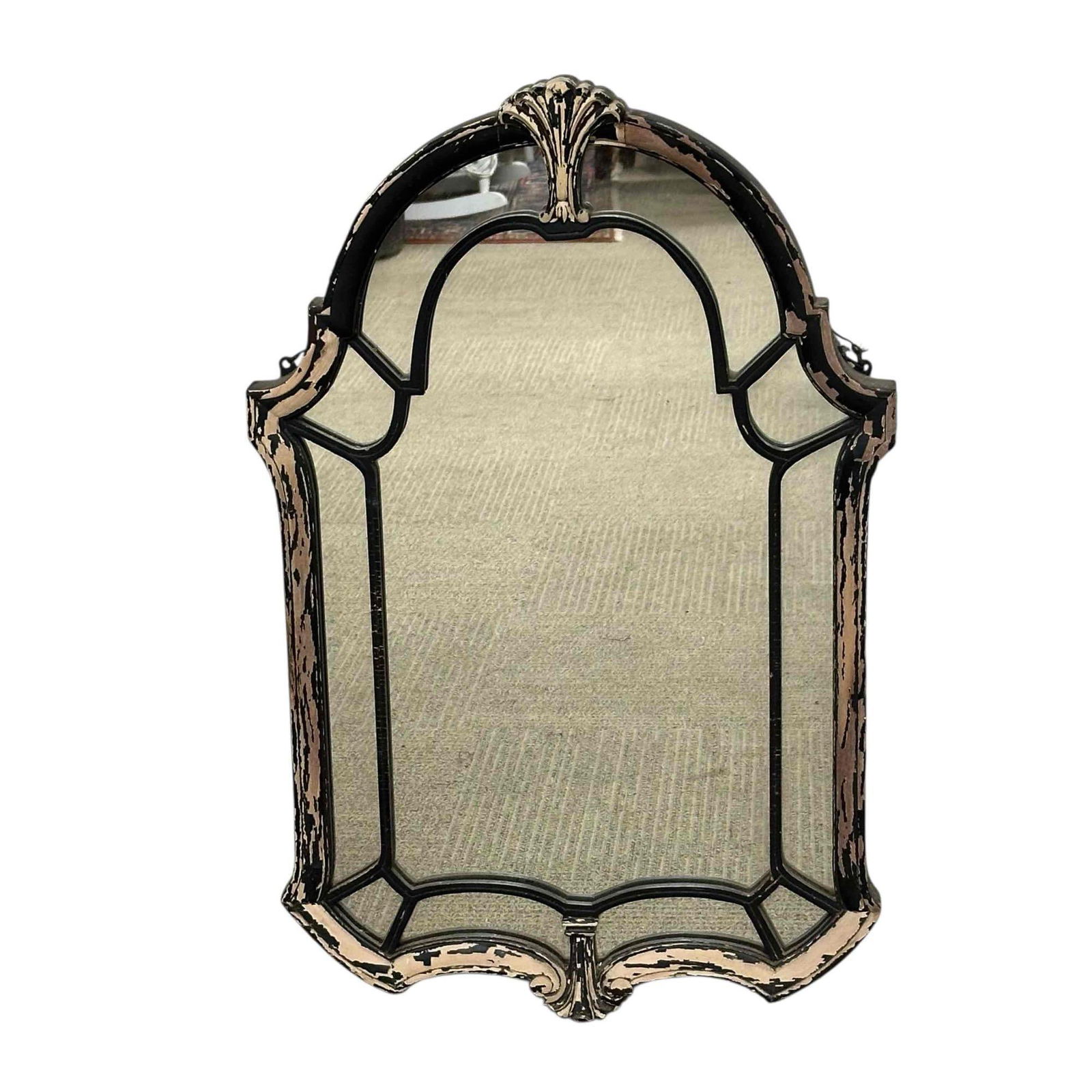 Antique Italian Crackle Painted Wall Mirror (1 of 15)