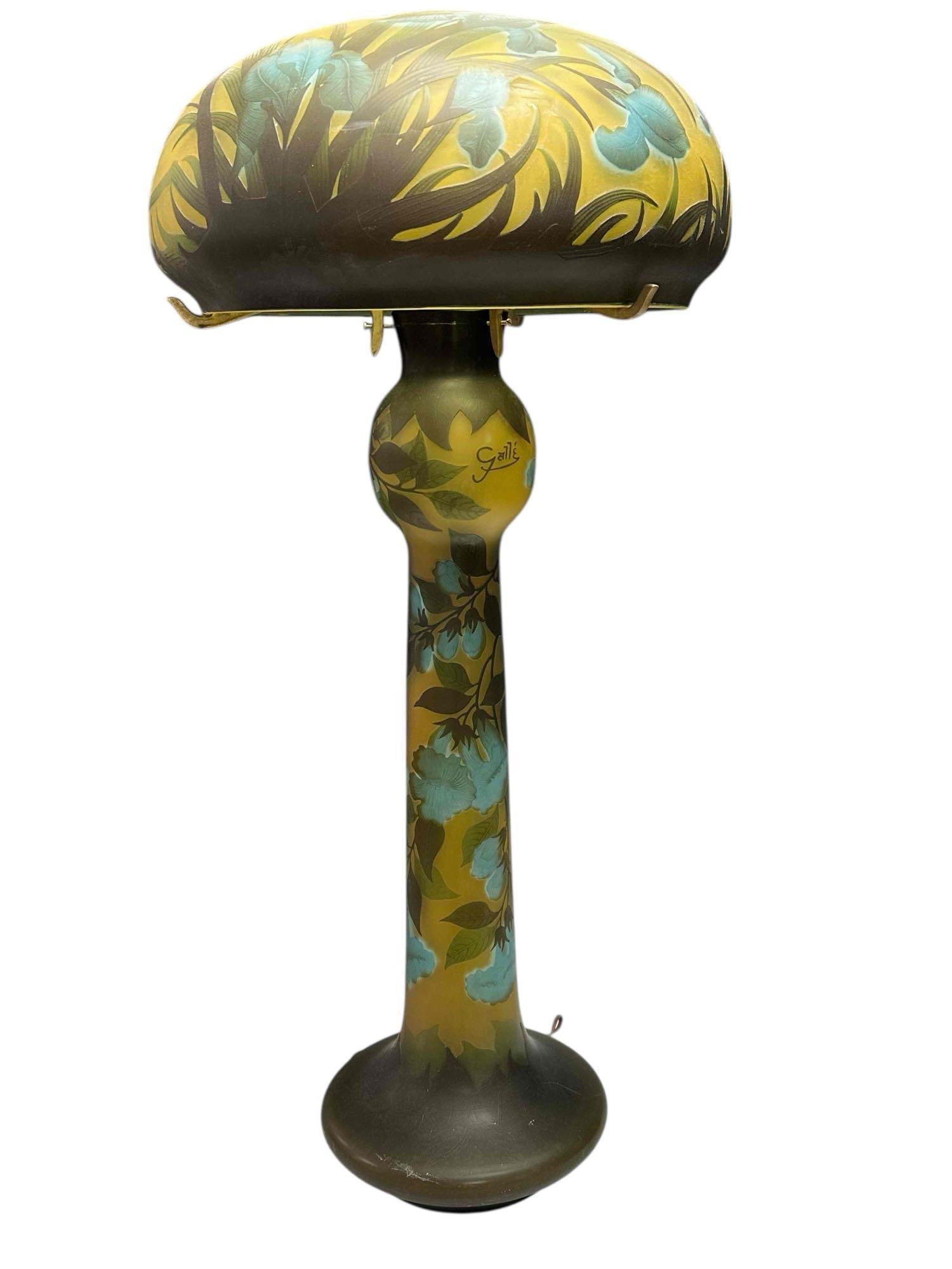 A Monumental Cameo Art Glass Lamp after Emile Galle (1 of 20)