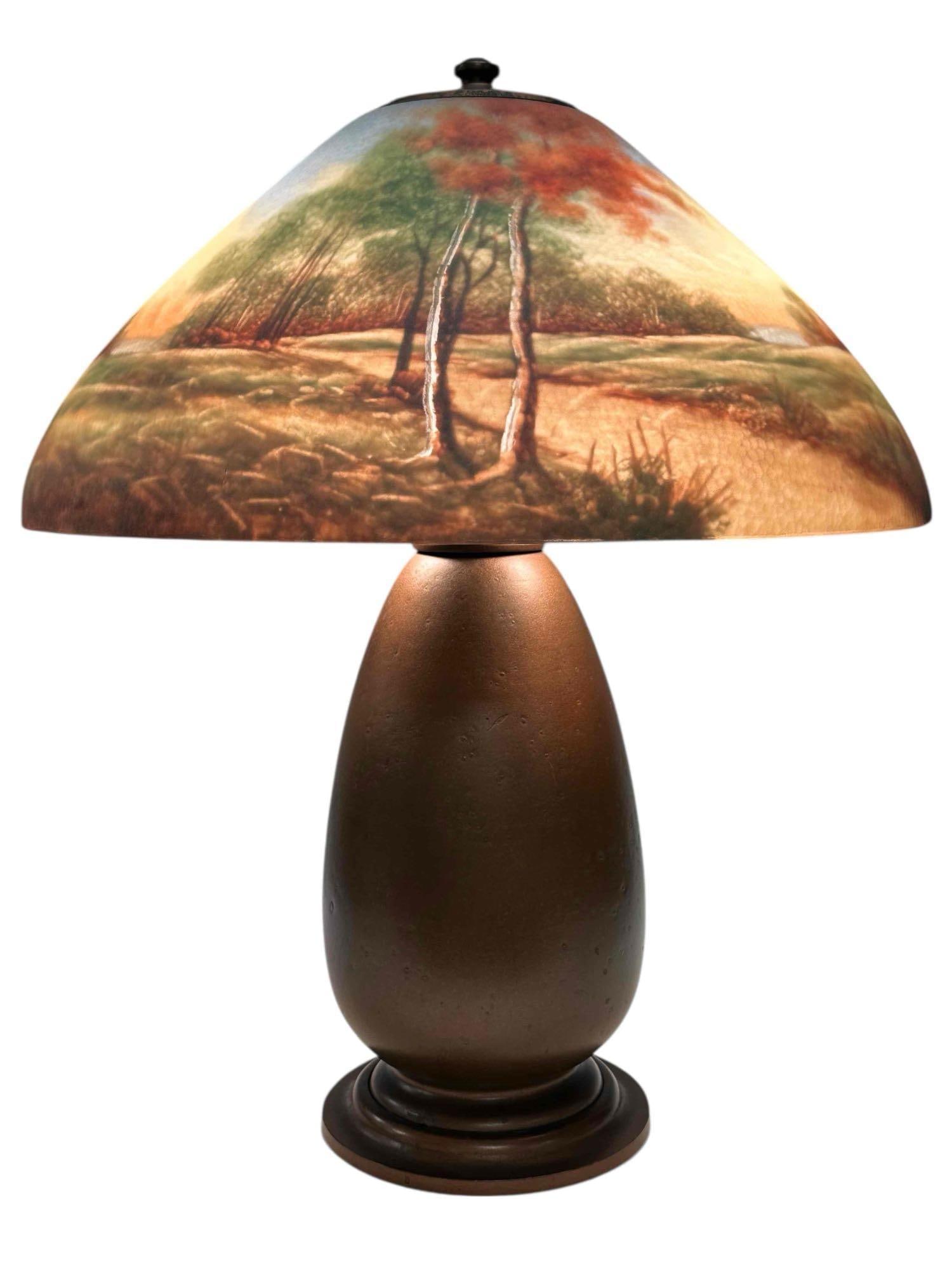 Reverse Painted Jefferson Landscape Table Lamp (1 of 20)