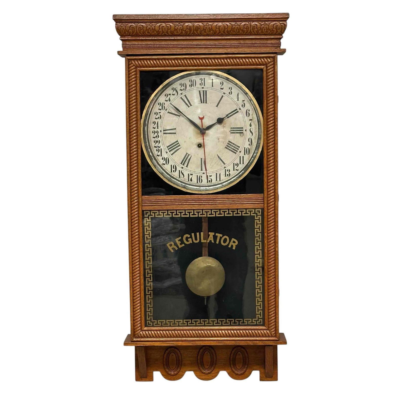 Ingram American Oak Regulator Wall Clock (1 of 20)