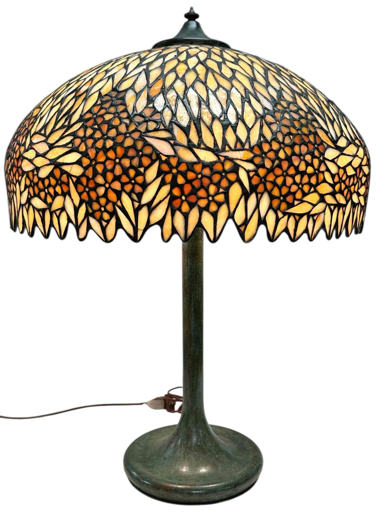 Immense Leaded and Stained Glass Lamp by UNIQUE ART GLASS (1 of 20)