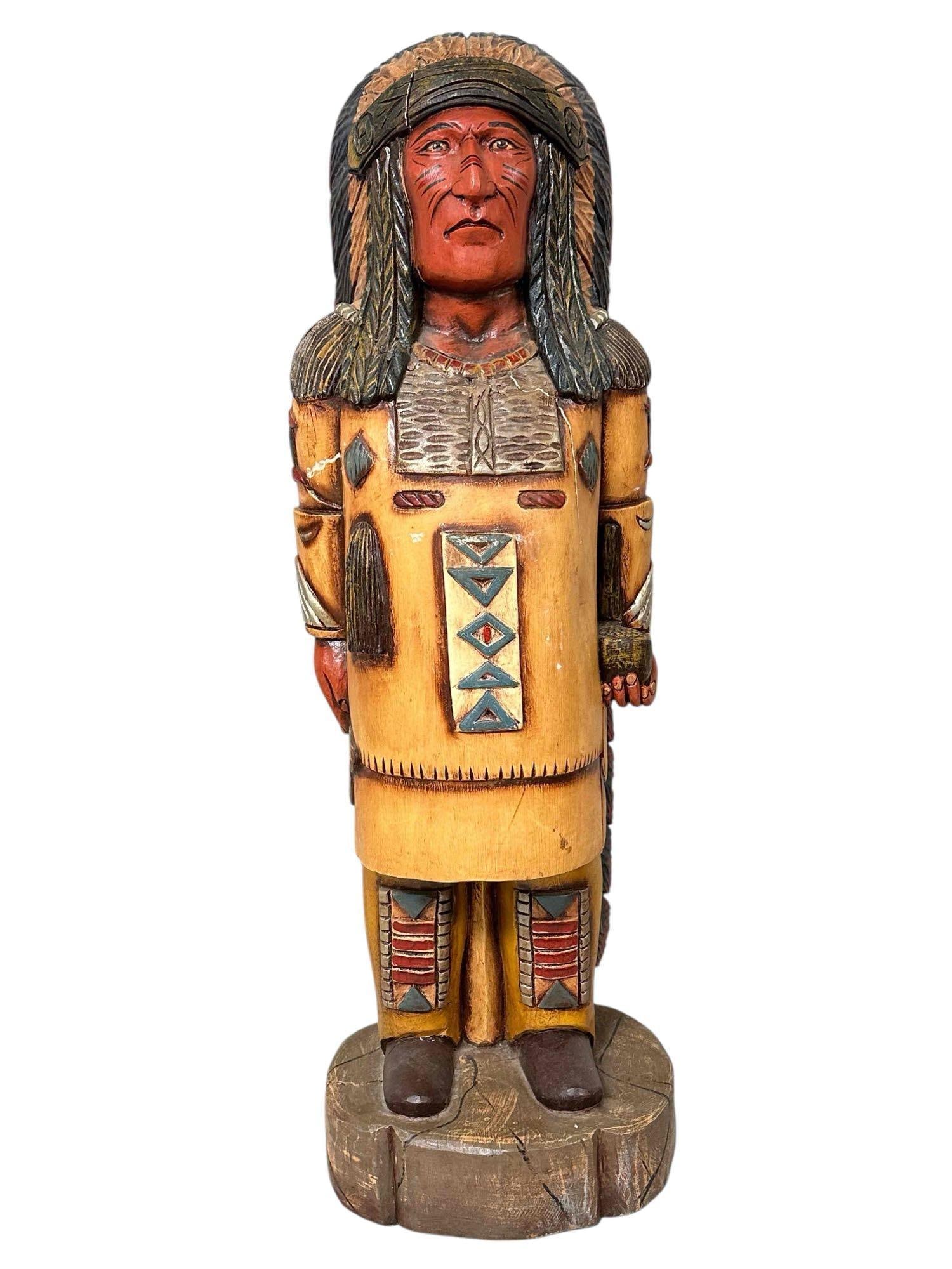 Cigar Store Carved Wood Native American Indian Chief (1 of 20)